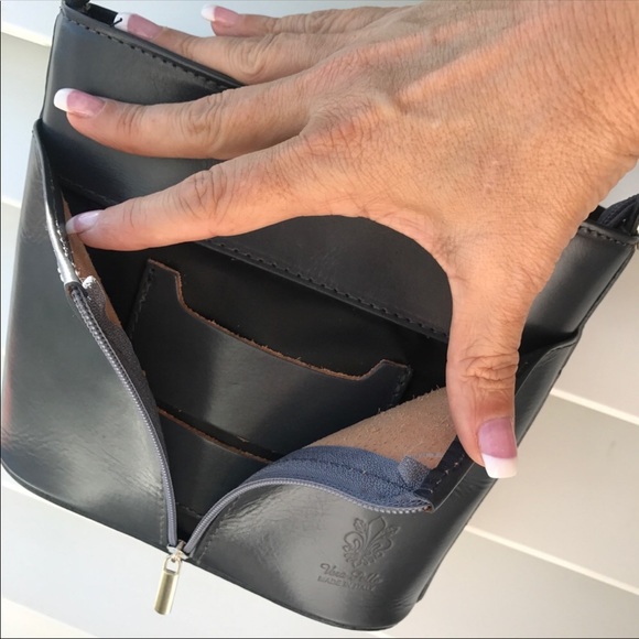 VERA PELLE Italian Leather Crossbody EUC! - Picture 6 of 8